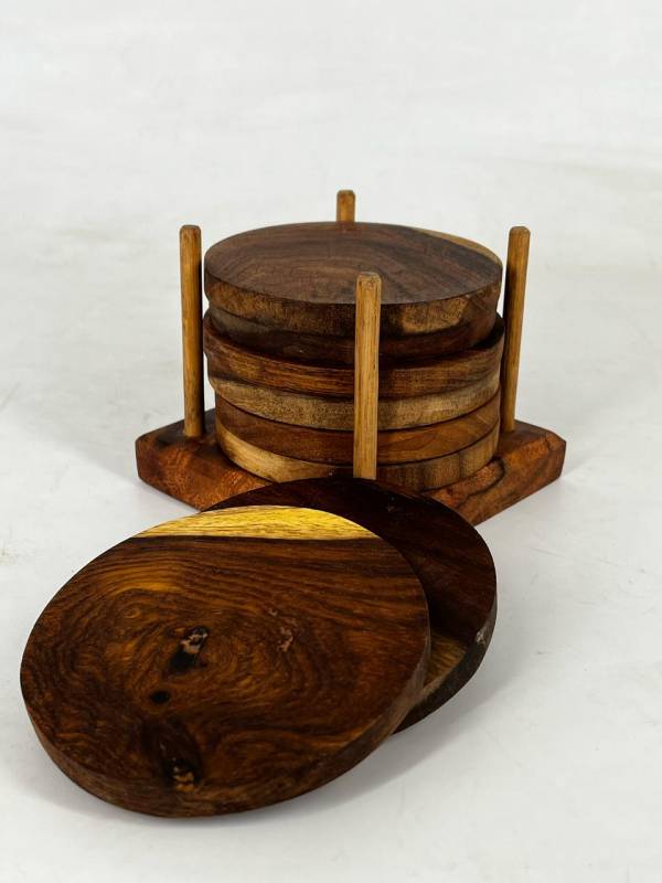 Coasters set with Holder tray - Image 2