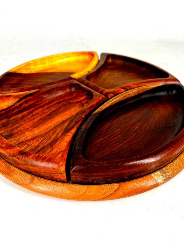 Asersus Wood Nuts plate w/ 4 mini plates - Image 3