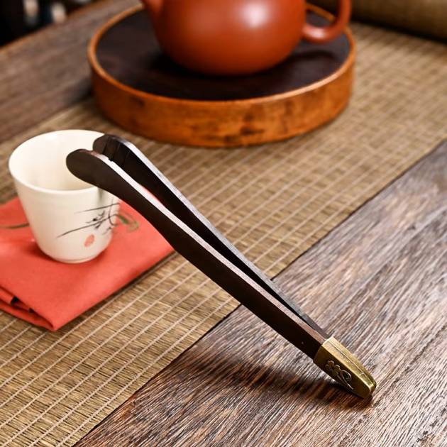 Chinese Tea serving tongs with alloy tip