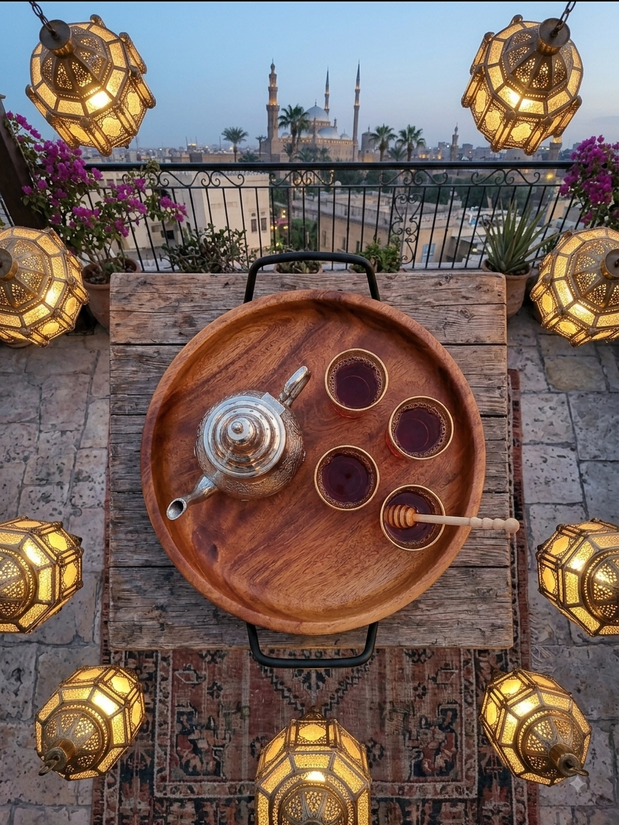 Mahogany wood serving tray - Image 4