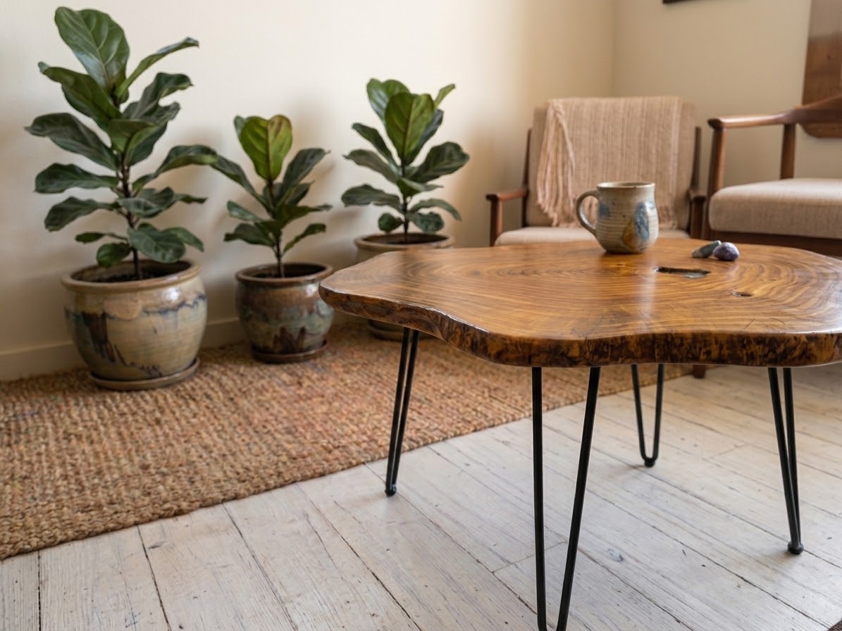 Sycamore Tree log coffee table - Image 3