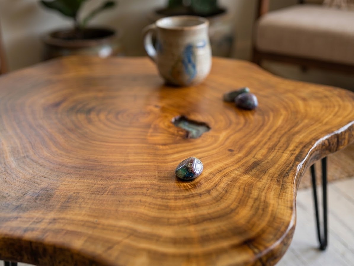 Sycamore Tree log coffee table - Image 4