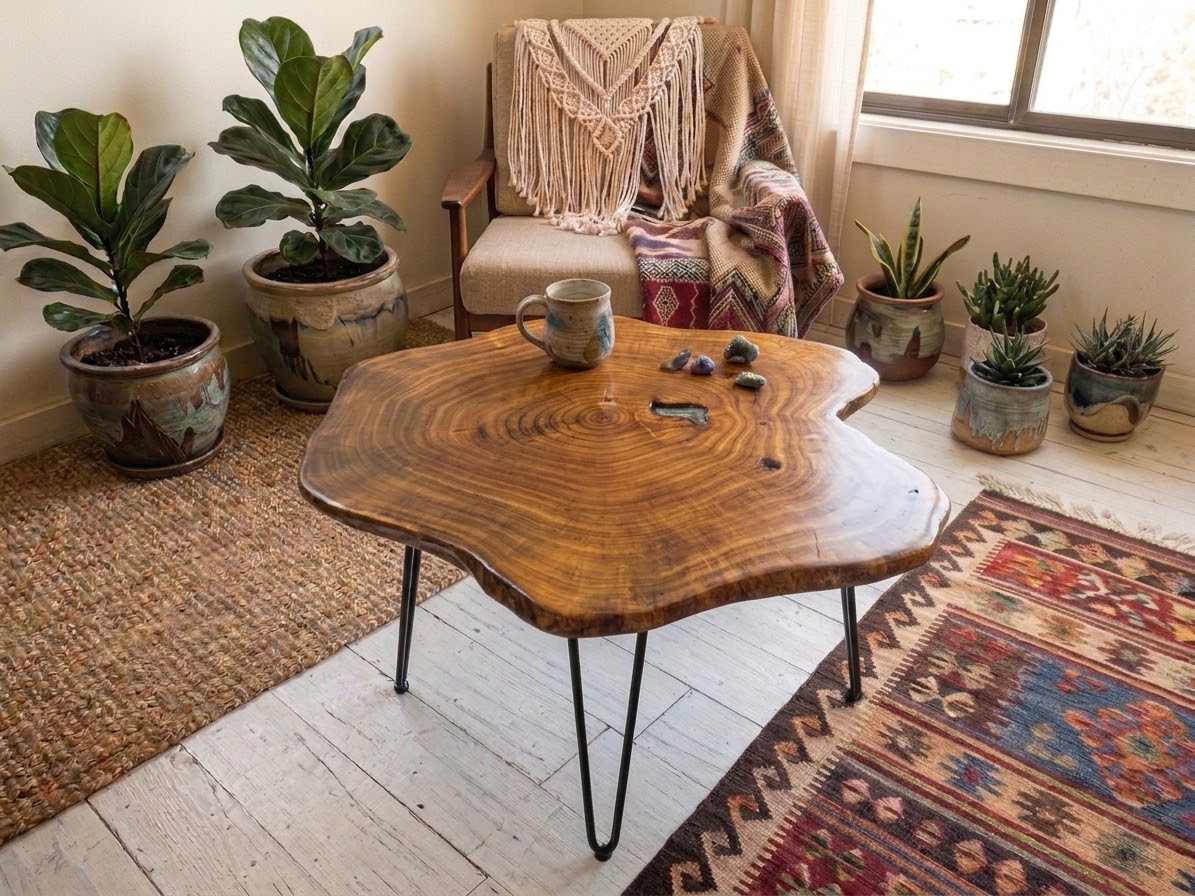 Sycamore Tree log coffee table